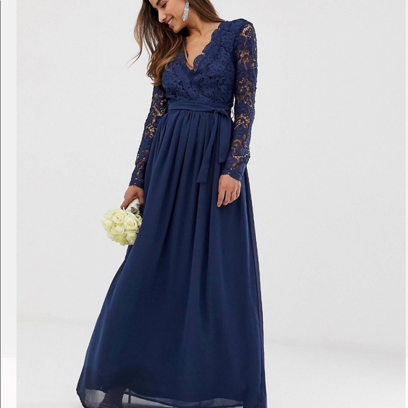 ASOS Dresses & Skirts - Club L bridesmaid long sleeve maxi dress size 2